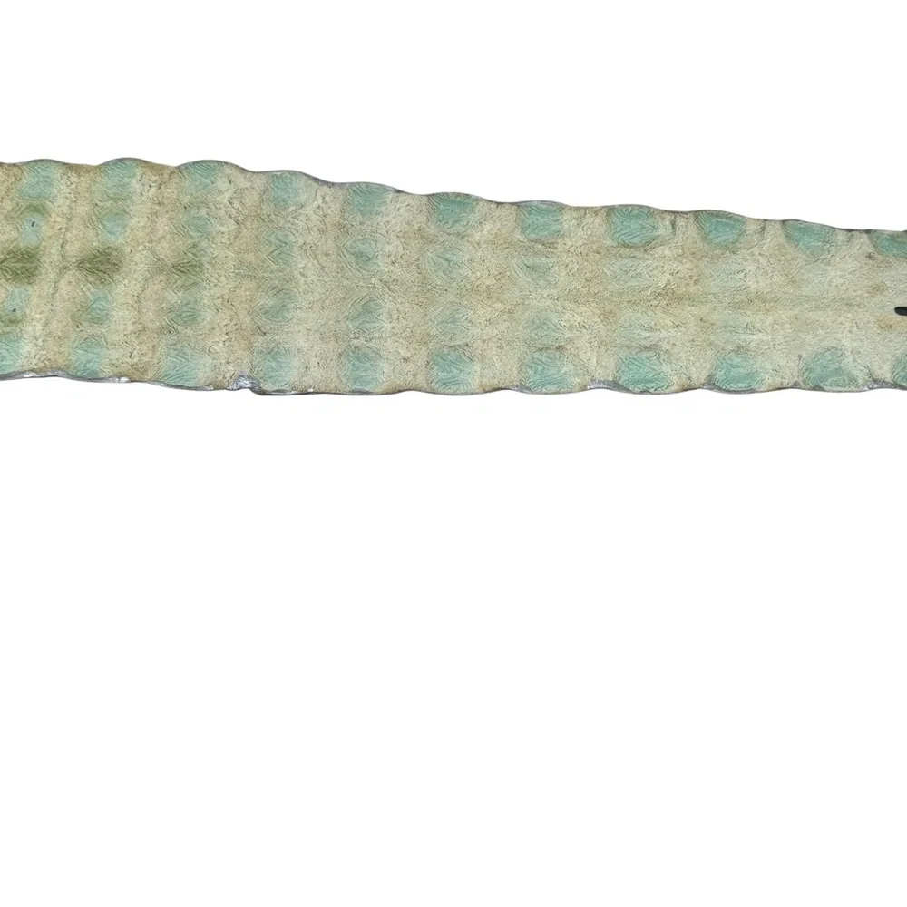 ROBERTO CAVALLI SILVER CROCODILE WIDE BELT